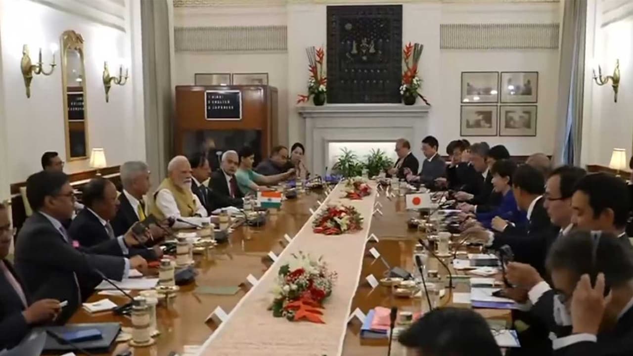 PM Narendra Modi holds delegation level talks with his Japanese counterpart Sanae Takaichi (Photo/ANI/DD) PM Narendra Modi holds delegation level talks with his Japanese counterpart Sanae Takaichi (Photo/ANI/DD)