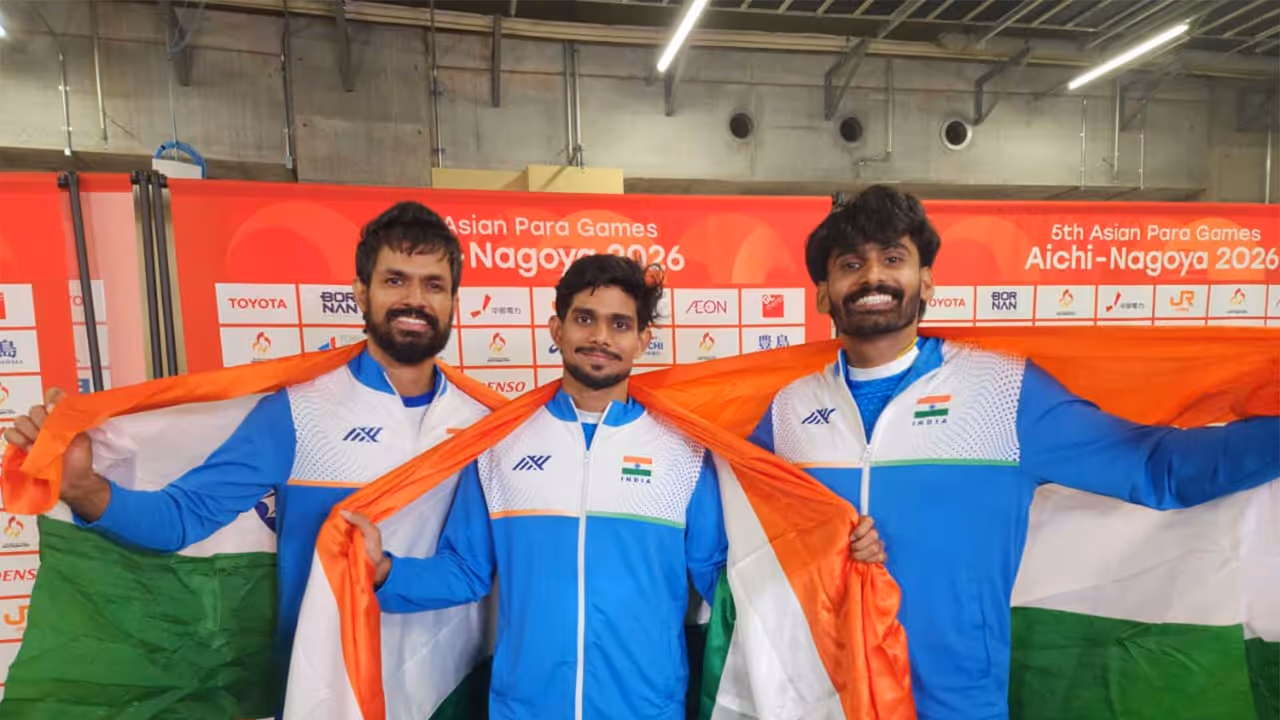 Shailesh Kumar, Varun Bhati and Rahul secured a podium sweep. (Photo: PCI) Shailesh Kumar, Varun Bhati and Rahul secured a podium sweep. (Photo: PCI)