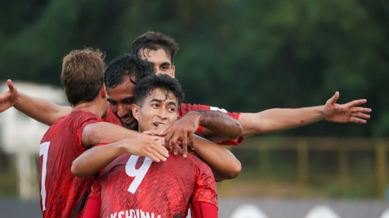 Gokulam Kerala FC players celebrating (Photo: AIFF) Gokulam Kerala FC players celebrating (Photo: AIFF)