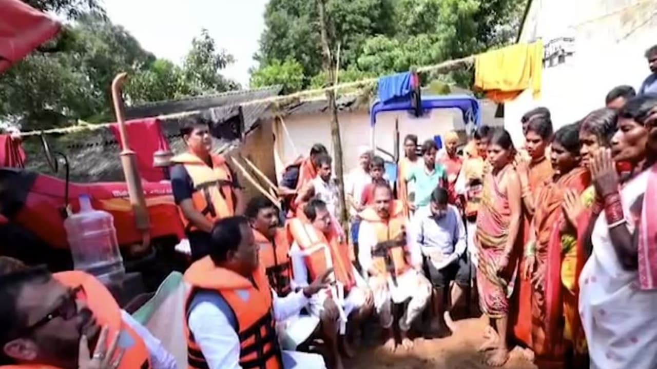 Odisha CM Mohan Charan Majhi interacts with villagers during his visit to flood hit Chandili Panchayat in Koraput district (Photo/OdishaCMO) Odisha CM Mohan Charan Majhi interacts with villagers during his visit to flood hit Chandili Panchayat in Koraput district (Photo/OdishaCMO)