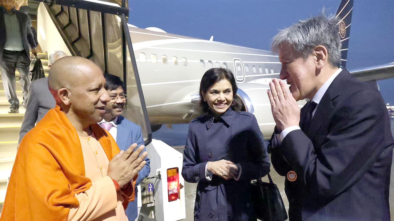 Uttar Pradesh CM Yogi Adityanath arrives in Tokyo (Photo/X@myogiadityanath) Uttar Pradesh CM Yogi Adityanath arrives in Tokyo (Photo/X@myogiadityanath)