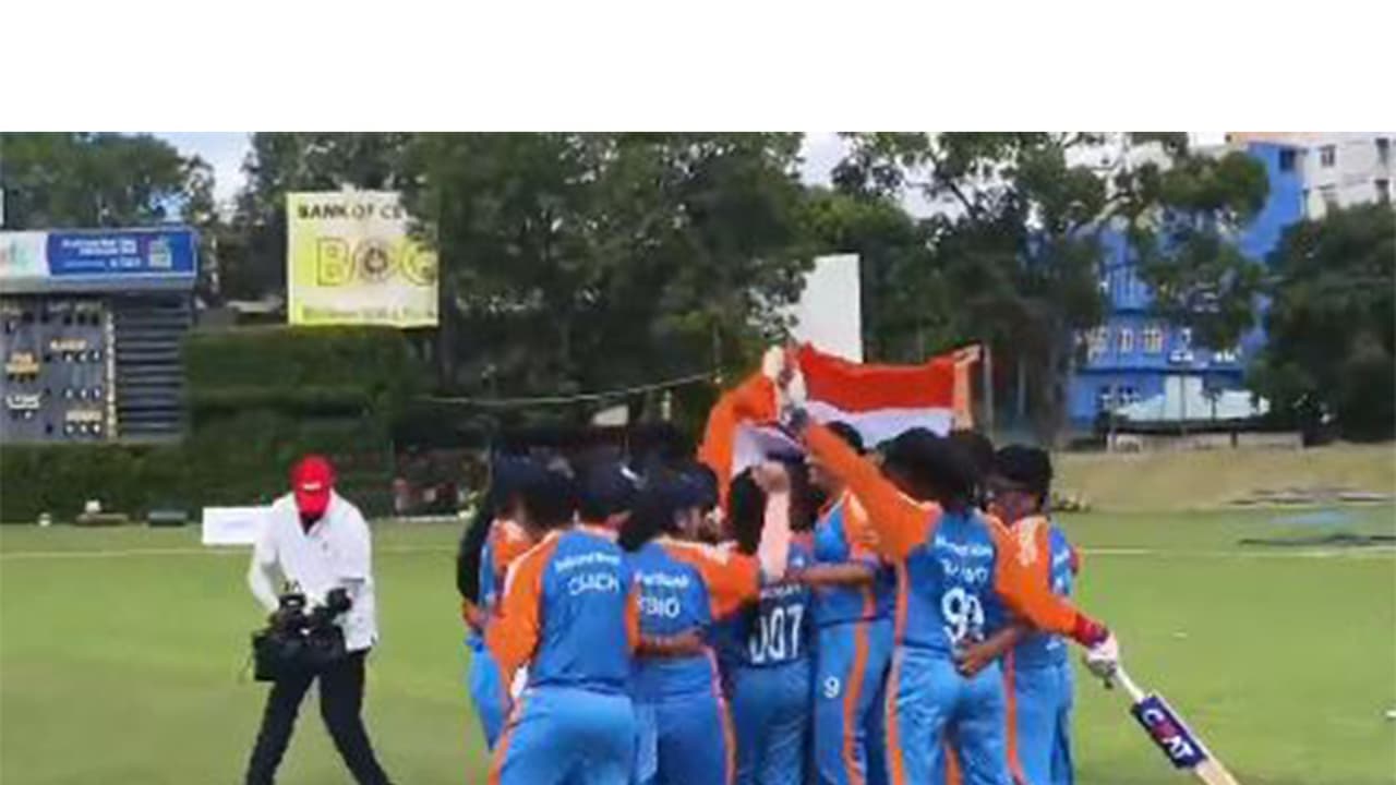 India blind cricket team celebrating (Photo: ANI)