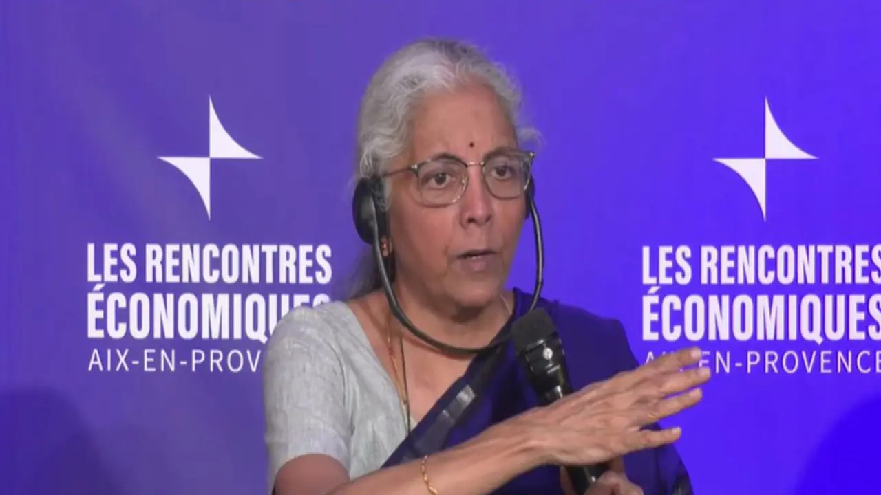 Union Finance Minister Nirmala Sitharaman (Photo/Youtube@Les Rencontres économiques d'Aix en Provence) Union Finance Minister Nirmala Sitharaman (Photo/Youtube@Les Rencontres économiques d'Aix en Provence)