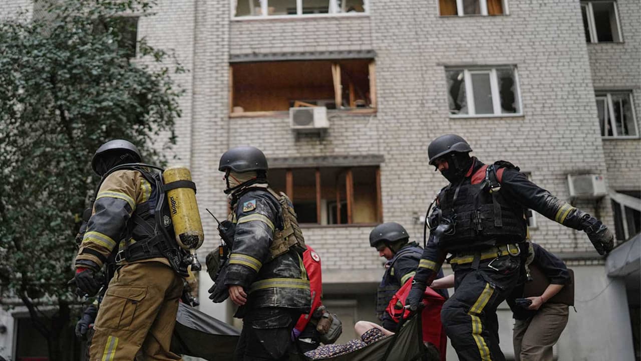 One killed, seven injured in Russian drone strikes on a residential building in Kyiv (Photo/X@ZelenskyyUa) One killed, seven injured in Russian drone strikes on a residential building in Kyiv (Photo/X@ZelenskyyUa)