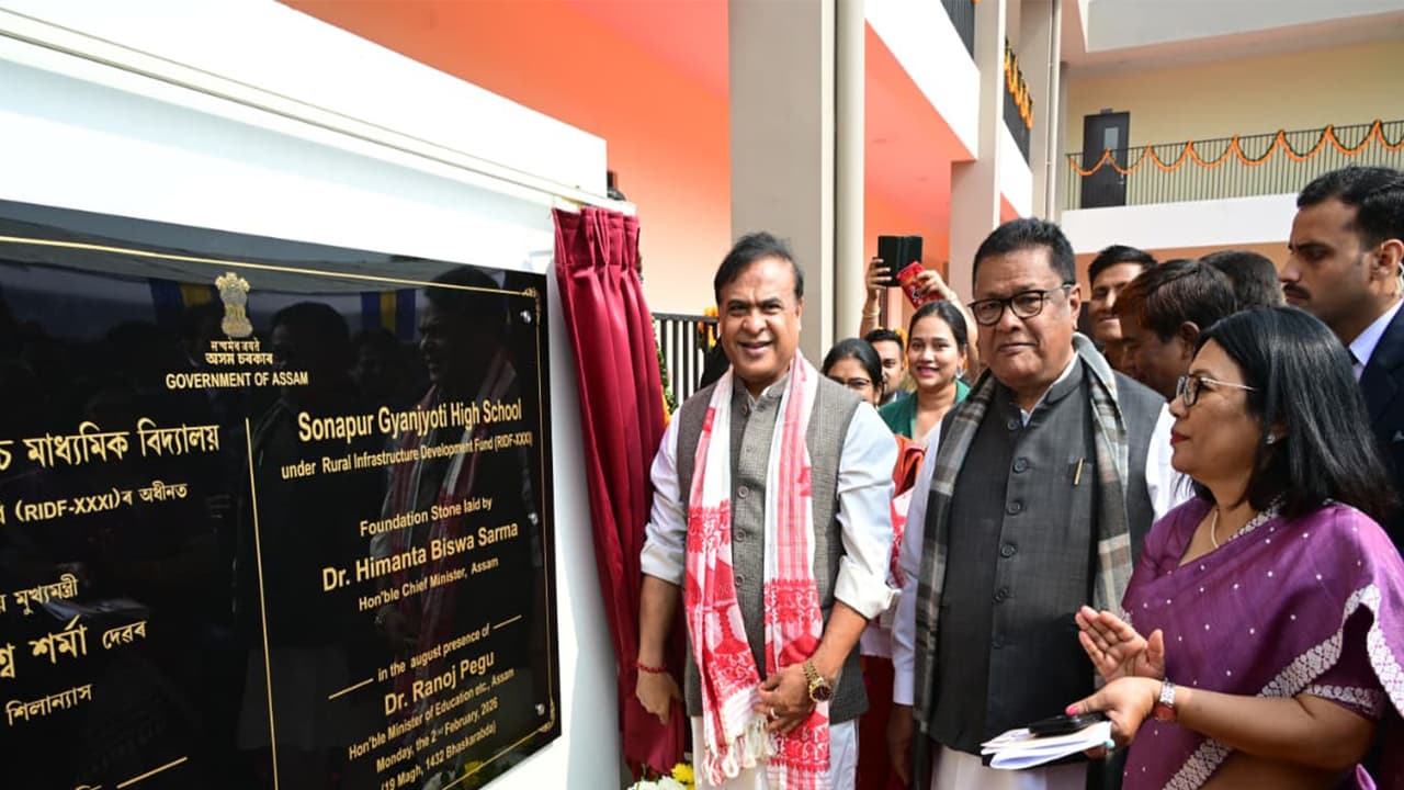 Assam CM Himanta Biswa Sarma inaugurates newly constructed buildings of 67 schools (Photo/ANI) Assam CM Himanta Biswa Sarma inaugurates newly constructed buildings of 67 schools (Photo/ANI)