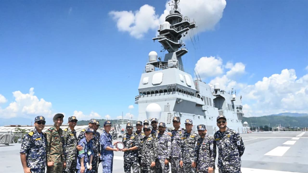 Indian naval ships Sahyadri and Kulish conclude participation in ADMM Plus maritime security joint cooperation activity (Photo/X/@indiannavy) Indian naval ships Sahyadri and Kulish conclude participation in ADMM Plus maritime security joint cooperation activity (Photo/X/@indiannavy)