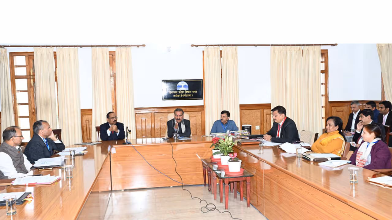 Himachal Pradesh Chief Minister Thakur Sukhvinder Singh Sukhu chairing a meeting in Dharamshala (Photo: Himachal Pradesh CMO) Himachal Pradesh Chief Minister Thakur Sukhvinder Singh Sukhu chairing a meeting in Dharamshala (Photo: Himachal Pradesh CMO)