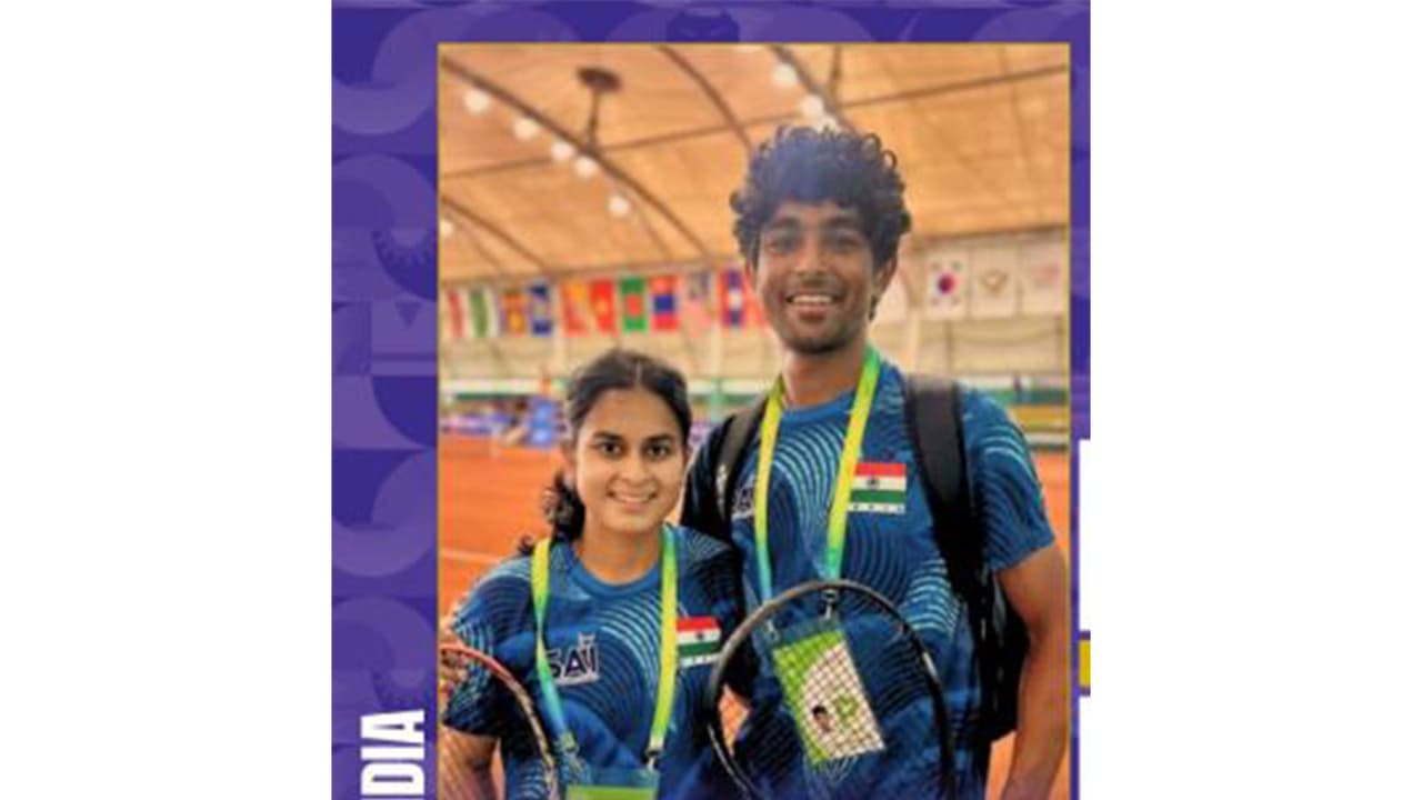 Aadhya Tiwari and Jay Meena. (Photo: @SAIMedia X) Aadhya Tiwari and Jay Meena. (Photo: @SAIMedia X)