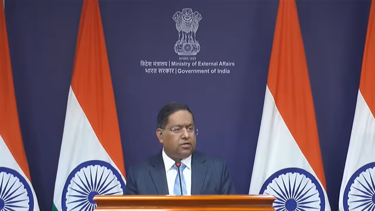 MEA Spokesperson Randhir Jaiswal (Photo/MEAYoutube) MEA Spokesperson Randhir Jaiswal (Photo/MEAYoutube)