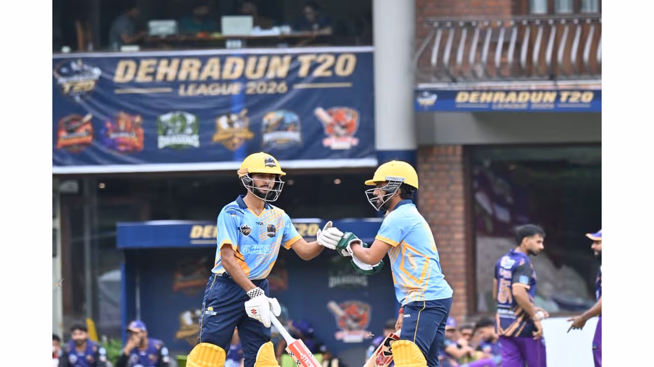 Mussoorie Thunder’s Lakshya Raichandani during Dehradun T20 League (Image: Dehradun T20 League) Mussoorie Thunder’s Lakshya Raichandani during Dehradun T20 League (Image: Dehradun T20 League)