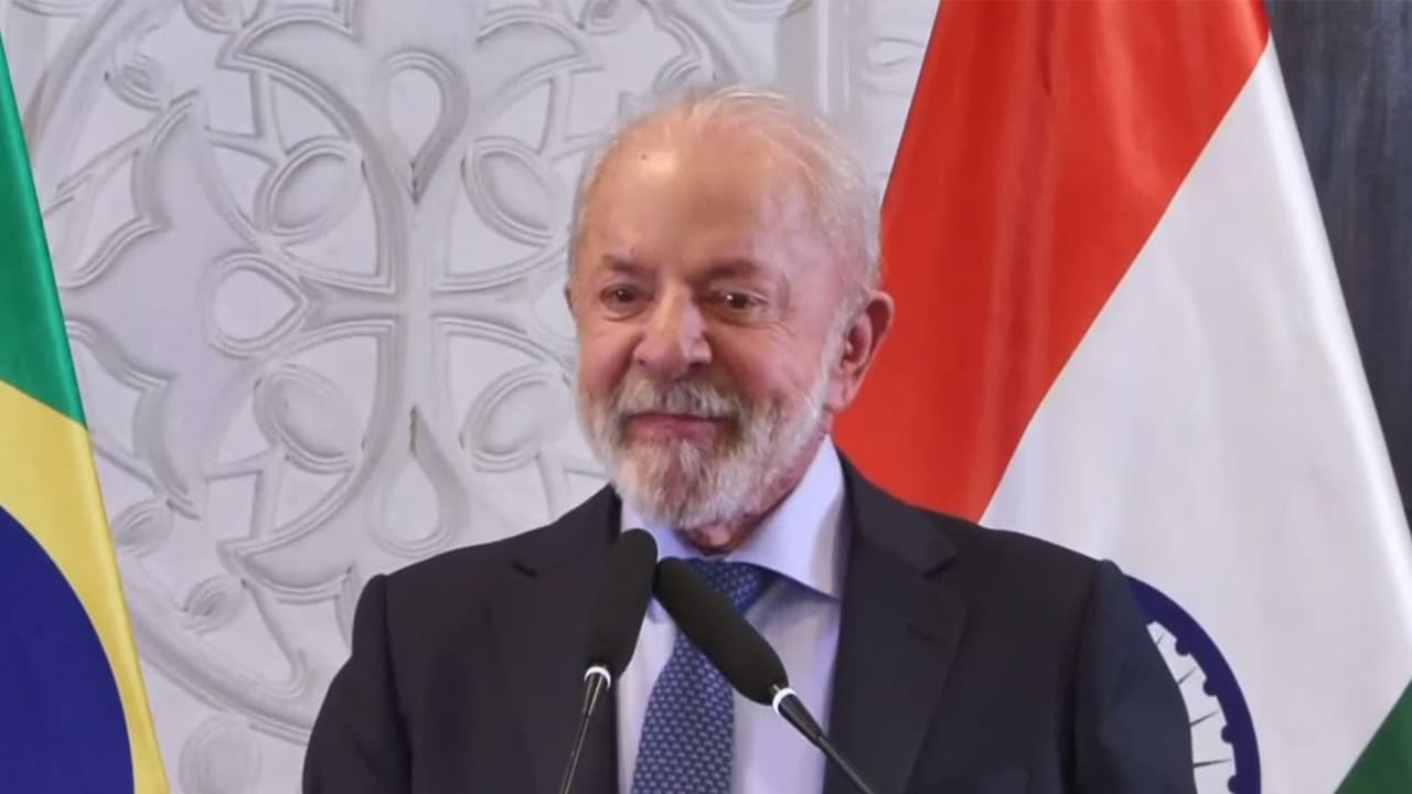 Brazilian President Luiz Inácio Lula da Silva addresses the India Brazil Economic Forum in New Delhi during his visit to India. (Photo/ANI) Brazilian President Luiz Inácio Lula da Silva addresses the India Brazil Economic Forum in New Delhi during his visit to India. (Photo/ANI)