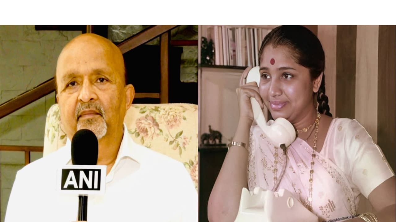 Sameer Anjaan (L) Asha Bhosle (R) (Photos/ANI/instagram/@ Sameer Anjaan (L) Asha Bhosle (R) (Photos/ANI/instagram/@