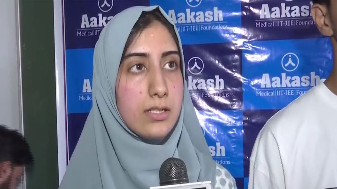 Jammu and Kashmir NEET UG 2026 topper Hadiya Nisar (Photo/ANI) Jammu and Kashmir NEET UG 2026 topper Hadiya Nisar (Photo/ANI)