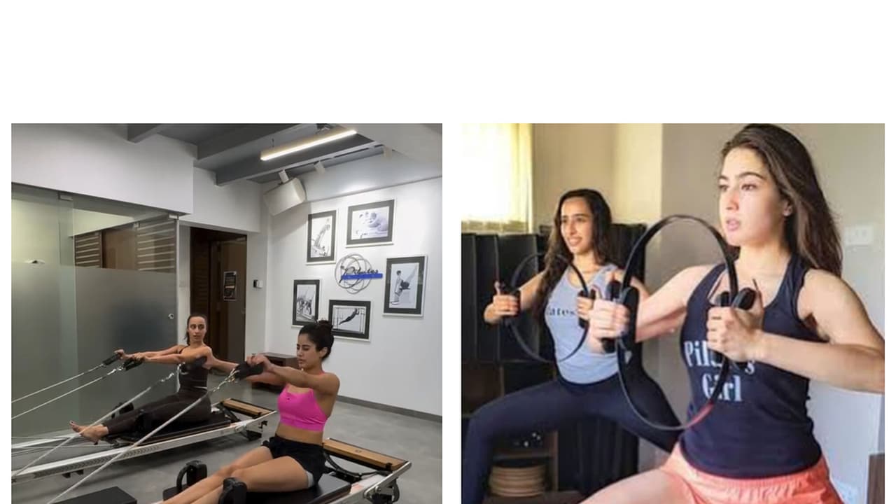 Fitness expert Namrata Purohit with actors Sara Ali Khan and Janhvi Kapoor (Image source: Instagram@namratapurohit) Fitness expert Namrata Purohit with actors Sara Ali Khan and Janhvi Kapoor (Image source: Instagram@namratapurohit)