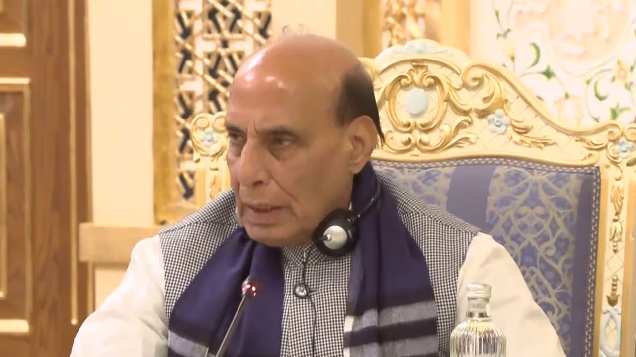 Defence Minister Rajnath Singh at SCO meeting in Tajikistan (Photo/ANI) Defence Minister Rajnath Singh at SCO meeting in Tajikistan (Photo/ANI)