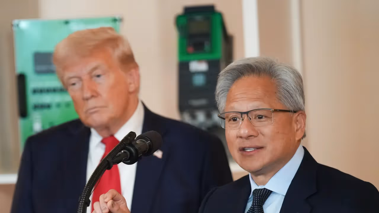 https://stocktwits.com/news articles/markets/equity/nvidia s jensen huang reportedly met with trump ahead of beijing trip/ch8T6t3R5ln https://stocktwits.com/news articles/markets/equity/nvidia s jensen huang reportedly met with trump ahead of beijing trip/ch8T6t3R5ln