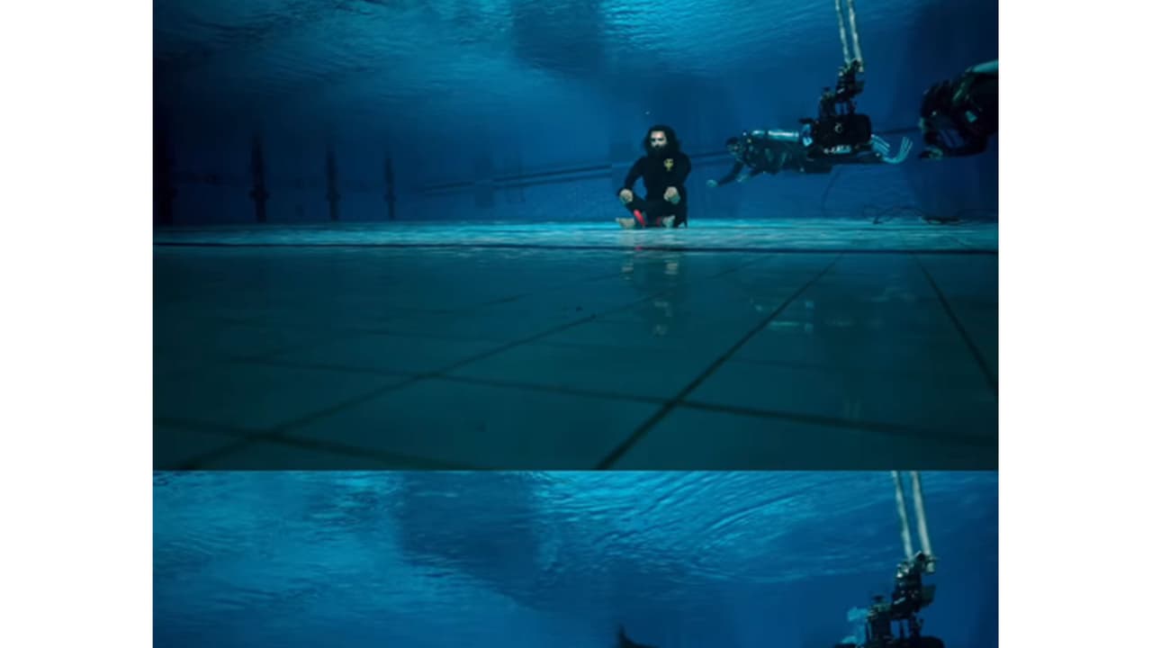 Ranveer Singh's underwater BTS from 'Dhurandhar 2' (Photo/Instagram/@mglightsncam) Ranveer Singh's underwater BTS from 'Dhurandhar 2' (Photo/Instagram/@mglightsncam)