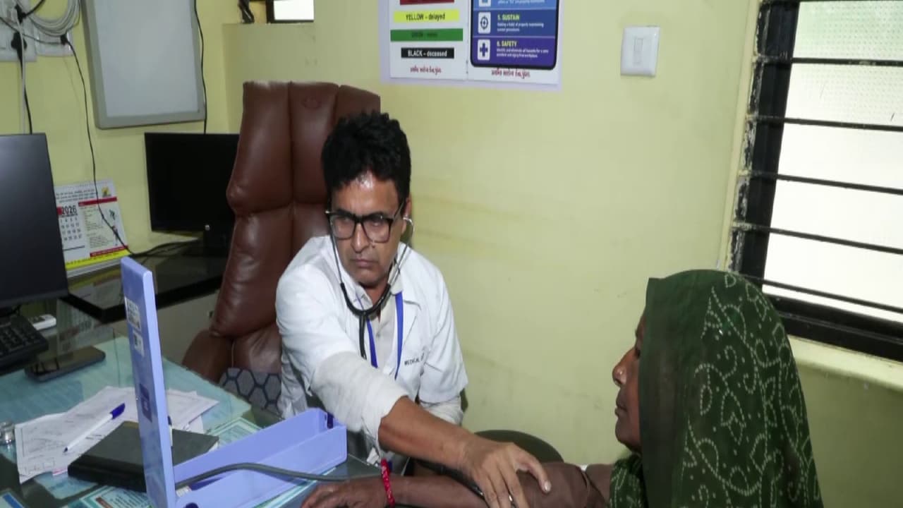 PHC in Gandhinagar strengthening rural healthcare (Photo/ANI) PHC in Gandhinagar strengthening rural healthcare (Photo/ANI)