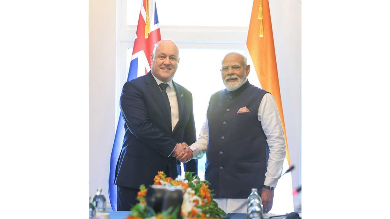 Prime Minister Narendra Modi and New Zealand's PM Christopher Luxon (Photo/X/@narendramodi) Prime Minister Narendra Modi and New Zealand's PM Christopher Luxon (Photo/X/@narendramodi)