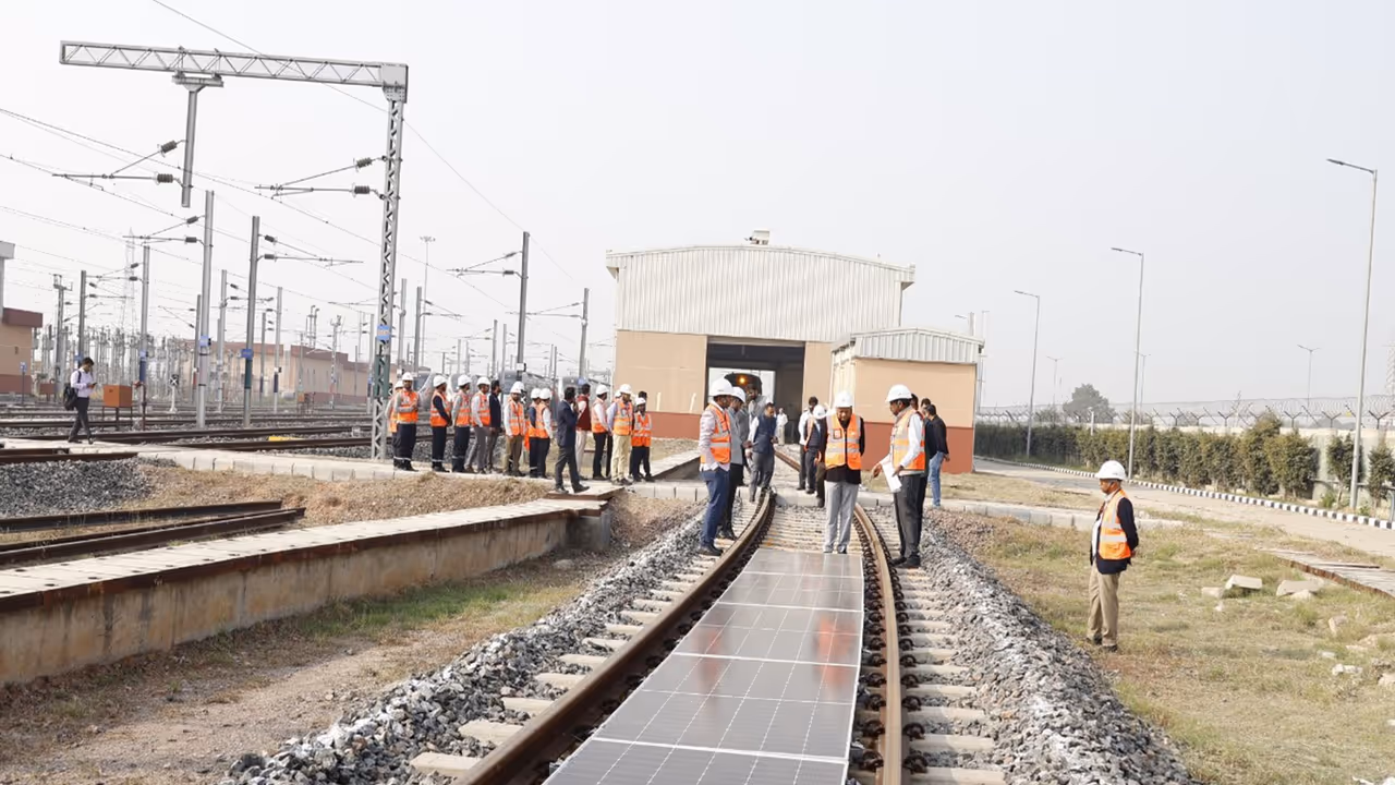 Visuals of 'Solar on Track’ project (Photo/ANI) 