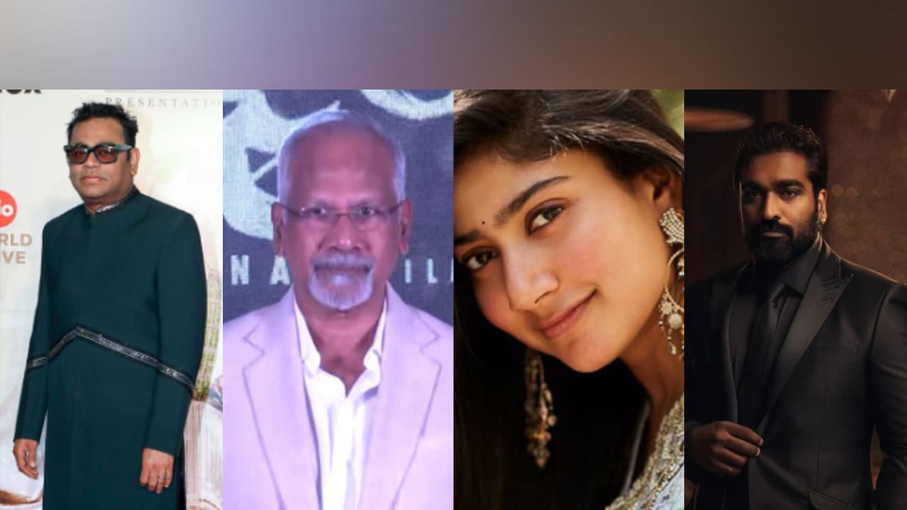AR Rahman, Mani Ratnam, Sai Pallavi, Vijay Sethupathi (Photo/ANI, Instagram/@saipallavi.senthamarai,@actorvijaysethupathi) AR Rahman, Mani Ratnam, Sai Pallavi, Vijay Sethupathi (Photo/ANI, Instagram/@saipallavi.senthamarai,@actorvijaysethupathi)