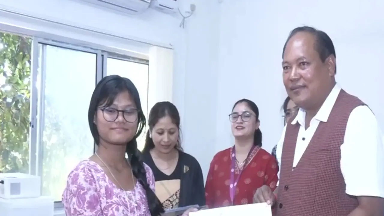 Assam Minister Biswajit Daimary distributes certificates to students at SLCPL training centre (Photo: ANI) Assam Minister Biswajit Daimary distributes certificates to students at SLCPL training centre (Photo: ANI)