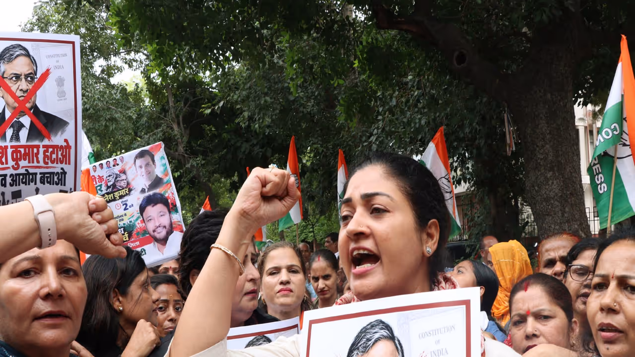 Delhi Congress Workers Protest in New Delhi (File Photo/ANI) Delhi Congress Workers Protest in New Delhi (File Photo/ANI)