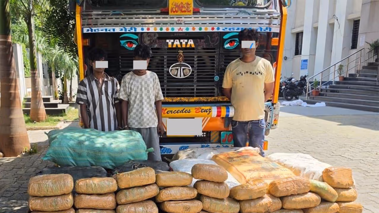 Three accused arrested by NCB Mumbai in connection with the seizure of 500 kg of Ganja in Nagpur (Photo: NCB release) Three accused arrested by NCB Mumbai in connection with the seizure of 500 kg of Ganja in Nagpur (Photo: NCB release)