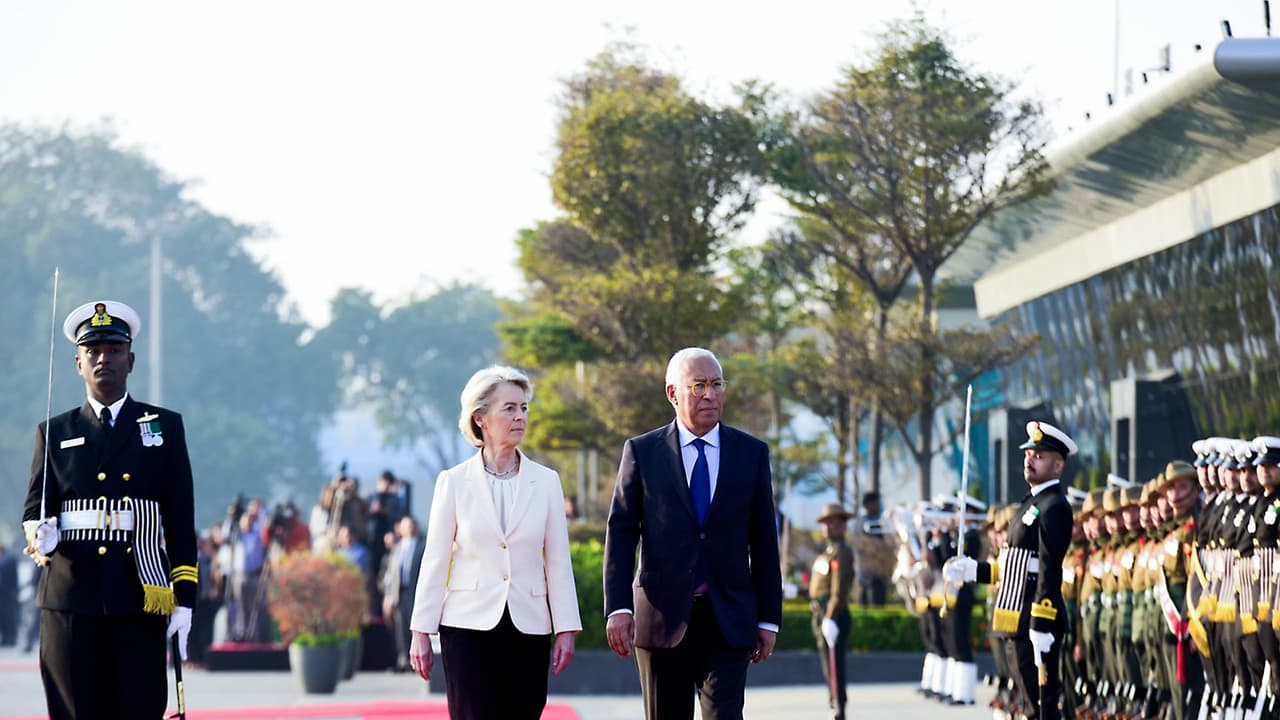 President of the European Commission Ursula von der Leyen and President of the European Council António Costa (Photo/X@MEAIndia) President of the European Commission Ursula von der Leyen and President of the European Council António Costa (Photo/X@MEAIndia)