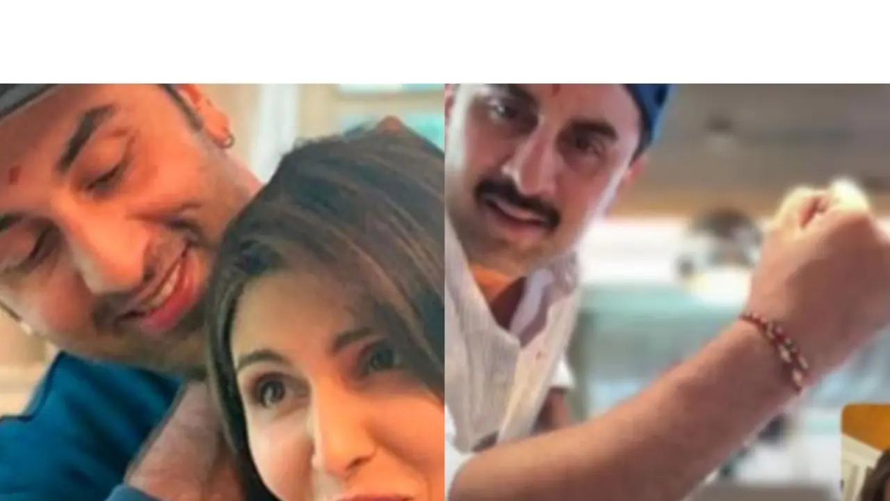 Ranbir Kapoor's Raksha Bandhan glimpses (Photo/Instagram@neetu54@riddhimakapoorsahniofficial) Ranbir Kapoor's Raksha Bandhan glimpses (Photo/Instagram@neetu54@riddhimakapoorsahniofficial)
