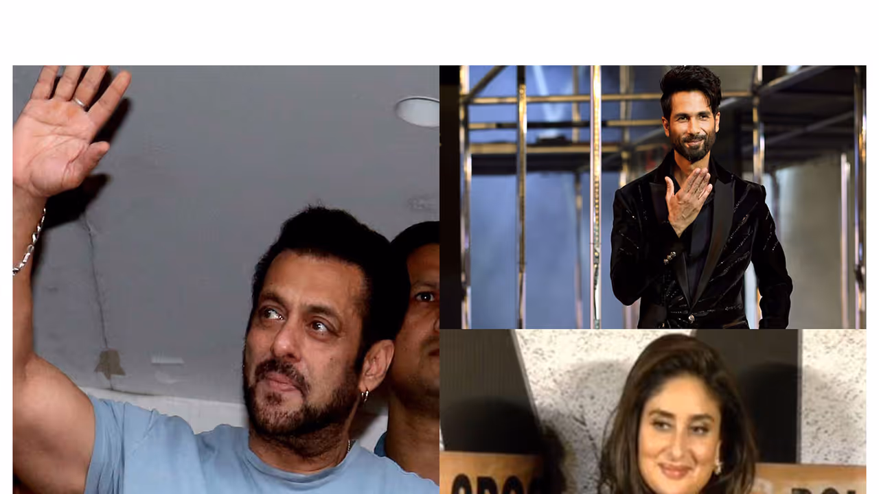 Salman Khan, Shahid Kapoor and Kareena Kapoor (Photos/ANI) Salman Khan, Shahid Kapoor and Kareena Kapoor (Photos/ANI)
