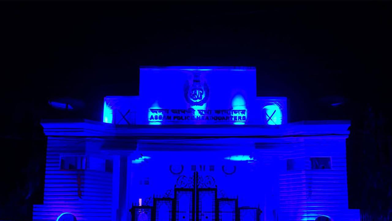 Assam Police headquarters lit in blue to mark World Children’s Day (Photo/ANI) Assam Police headquarters lit in blue to mark World Children’s Day (Photo/ANI)