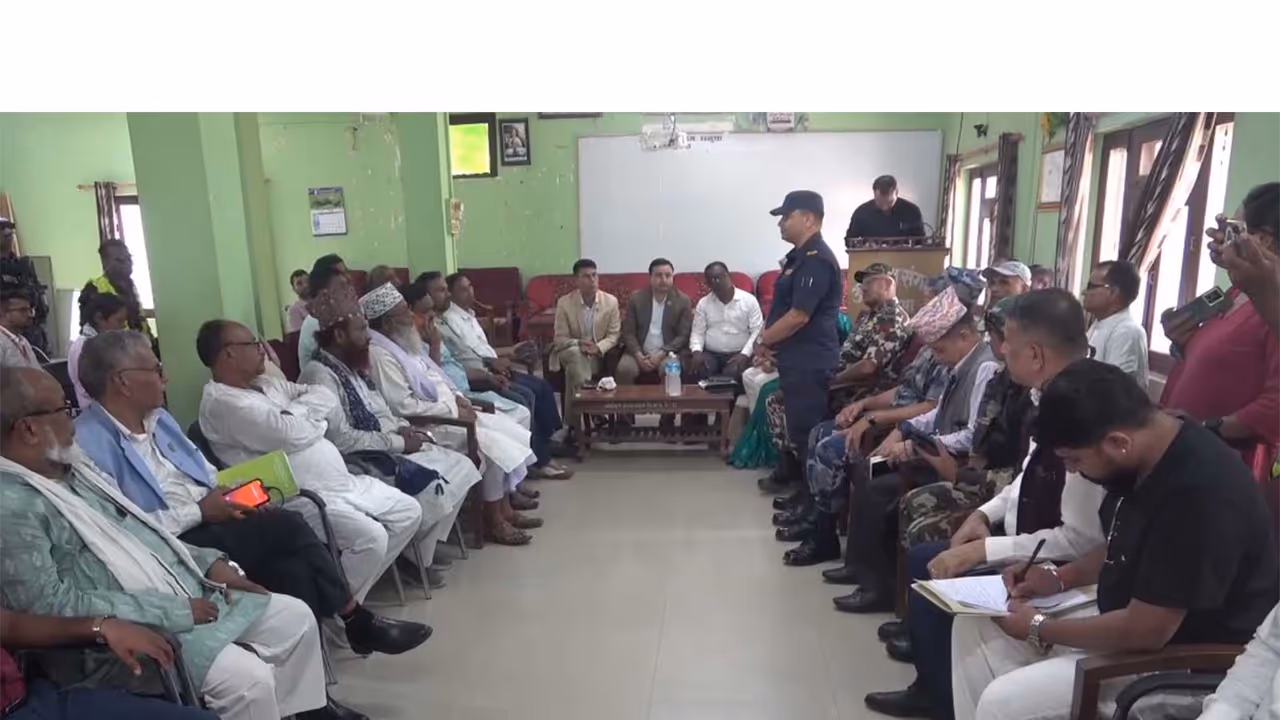 Visual from the all party meeting held in Janakpur to resolve ongoing tensions in Nepal (Photo/ANI) Visual from the all party meeting held in Janakpur to resolve ongoing tensions in Nepal (Photo/ANI)