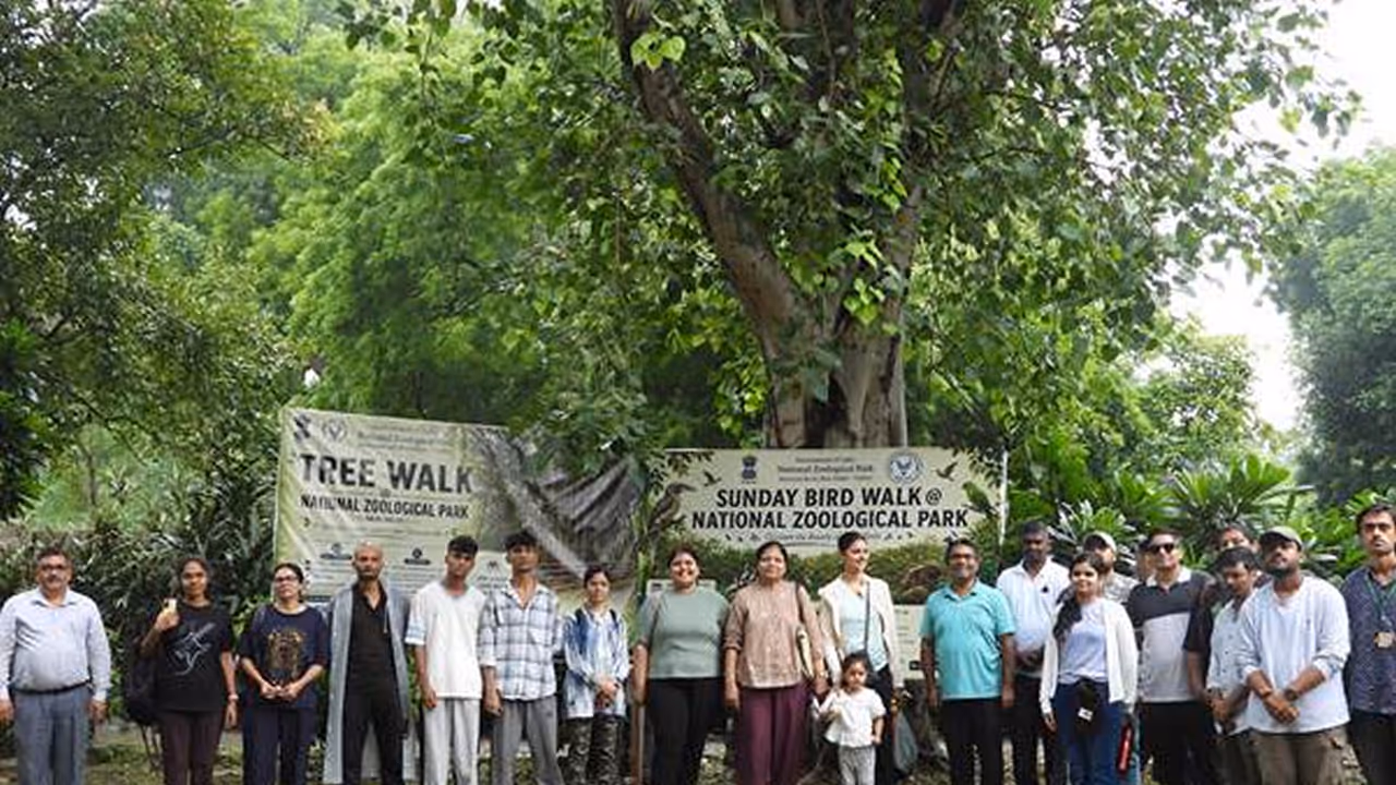 Second edition of ‘Tree Walk' at Narional Zoological Park (Photo/PIB) Second edition of ‘Tree Walk' at Narional Zoological Park (Photo/PIB)