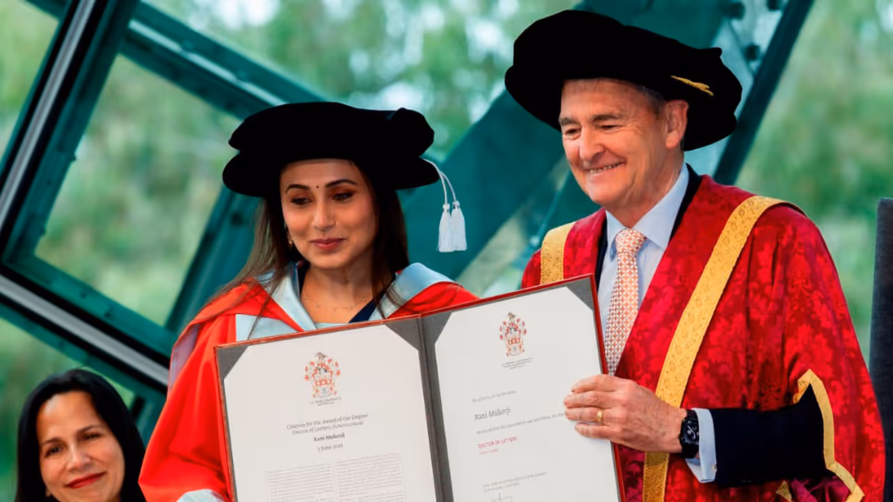 Rani Mukerji receives Honorary Doctor of Letters (Photo/Team YRF) Rani Mukerji receives Honorary Doctor of Letters (Photo/Team YRF)