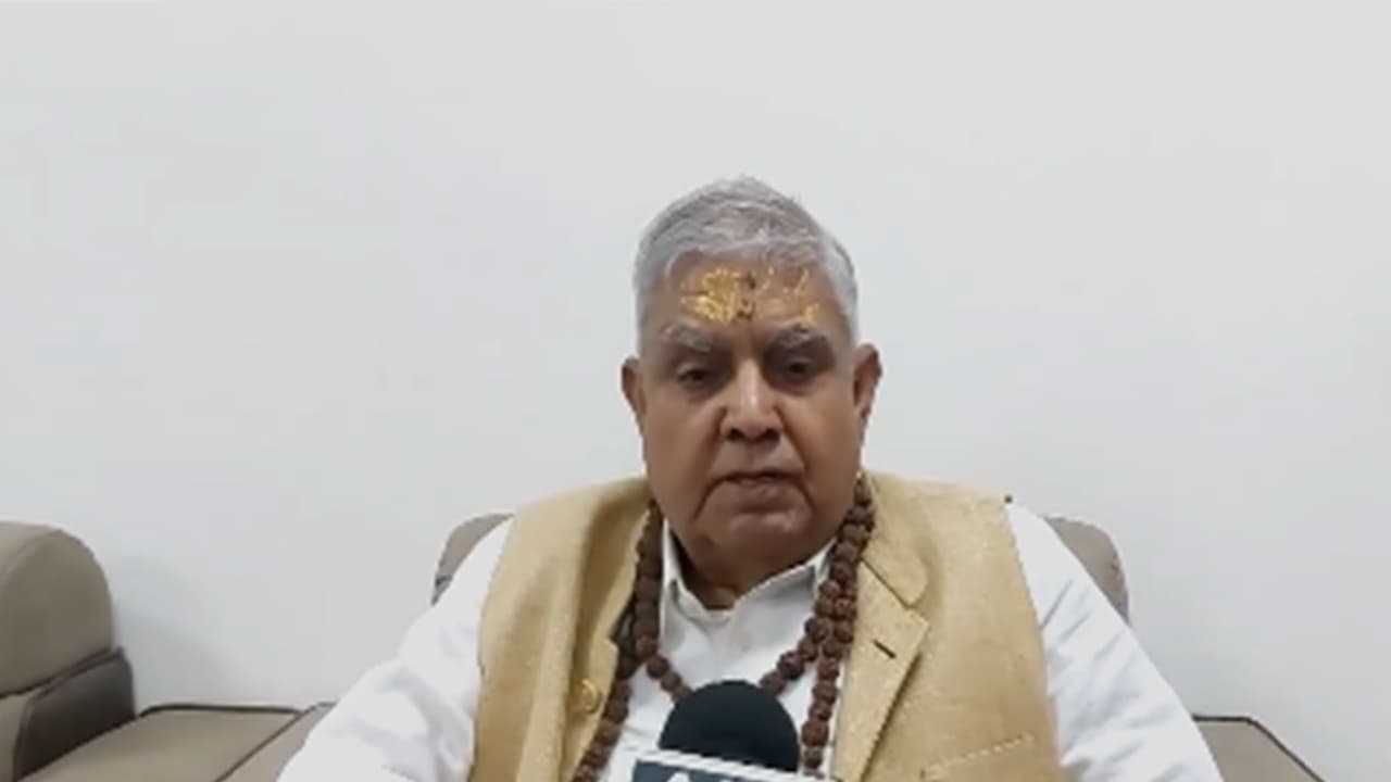 Former Vice President of India, Jagdeep Dhankhar (photo/ANI) Former Vice President of India, Jagdeep Dhankhar (photo/ANI)