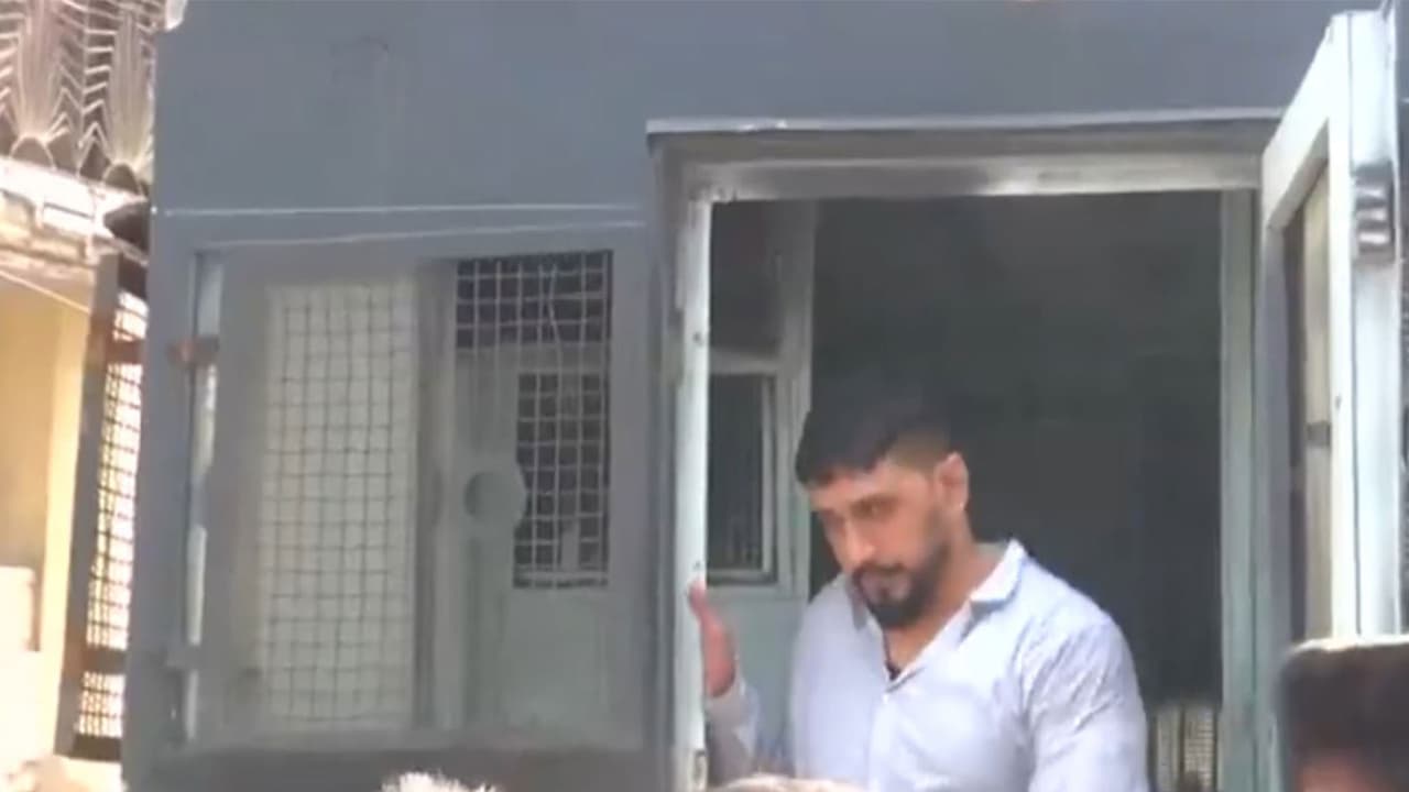 Sandeep alias Kala Jatheri visits his home in village Jatheri in Sonipat (Photo/ANI) Sandeep alias Kala Jatheri visits his home in village Jatheri in Sonipat (Photo/ANI)