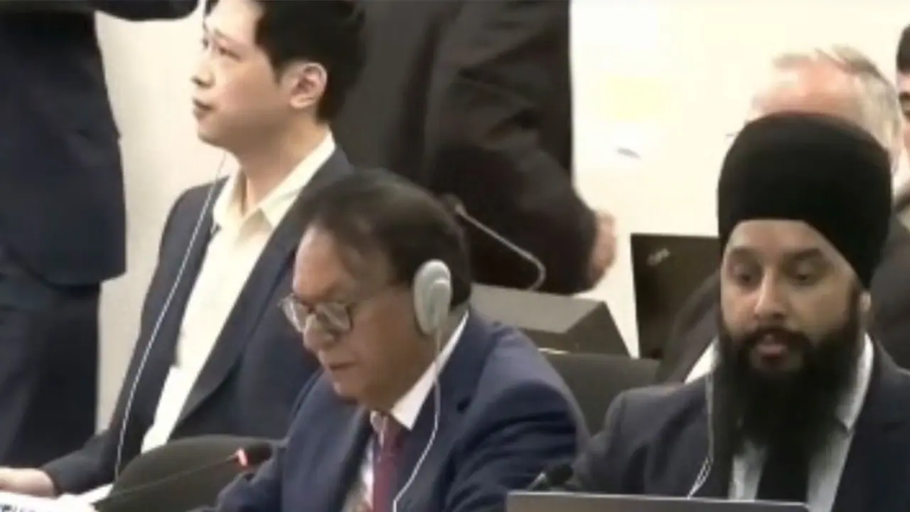 Sardar Shaukat Ali Kashmiri, Chairman of the United Kashmir People’s National Party (UKPNP), addresses the 63rd session of the UN Human Rights Council in Geneva. (Photo/UNTV) Sardar Shaukat Ali Kashmiri, Chairman of the United Kashmir People’s National Party (UKPNP), addresses the 63rd session of the UN Human Rights Council in Geneva. (Photo/UNTV)