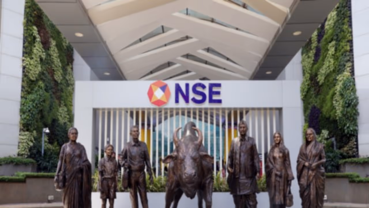 A view of the newly renovated NSE atrium bull (File Photo/ANI) A view of the newly renovated NSE atrium bull (File Photo/ANI)