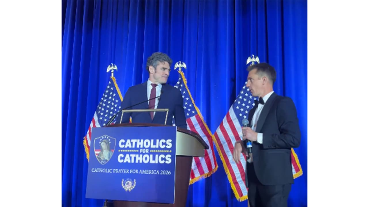 Former US National Counterterrorism Centre Director Joe Kent, addressing at the third annual "Catholic Prayer for America" Gala in Washington DC (Photo/X/@CforCatholics) Former US National Counterterrorism Centre Director Joe Kent, addressing at the third annual "Catholic Prayer for America" Gala in Washington DC (Photo/X/@CforCatholics)