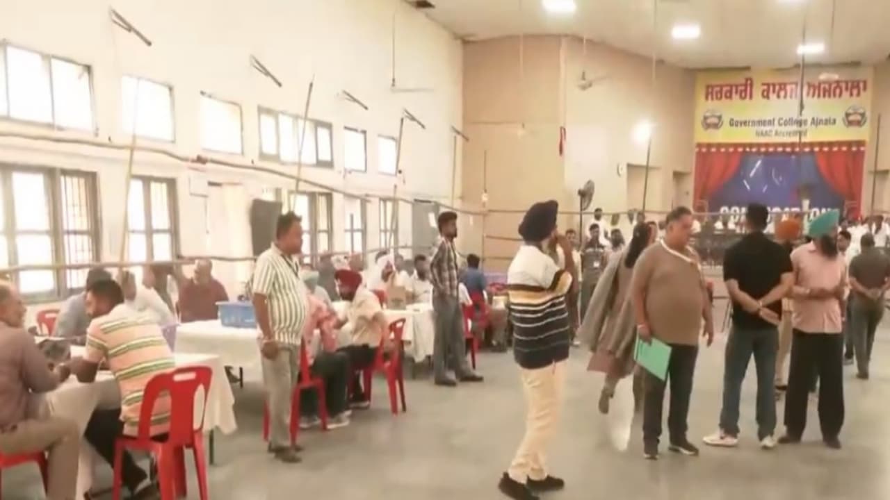 Visuals from a counting centre in Ajnala (Photo/ANI) Visuals from a counting centre in Ajnala (Photo/ANI)