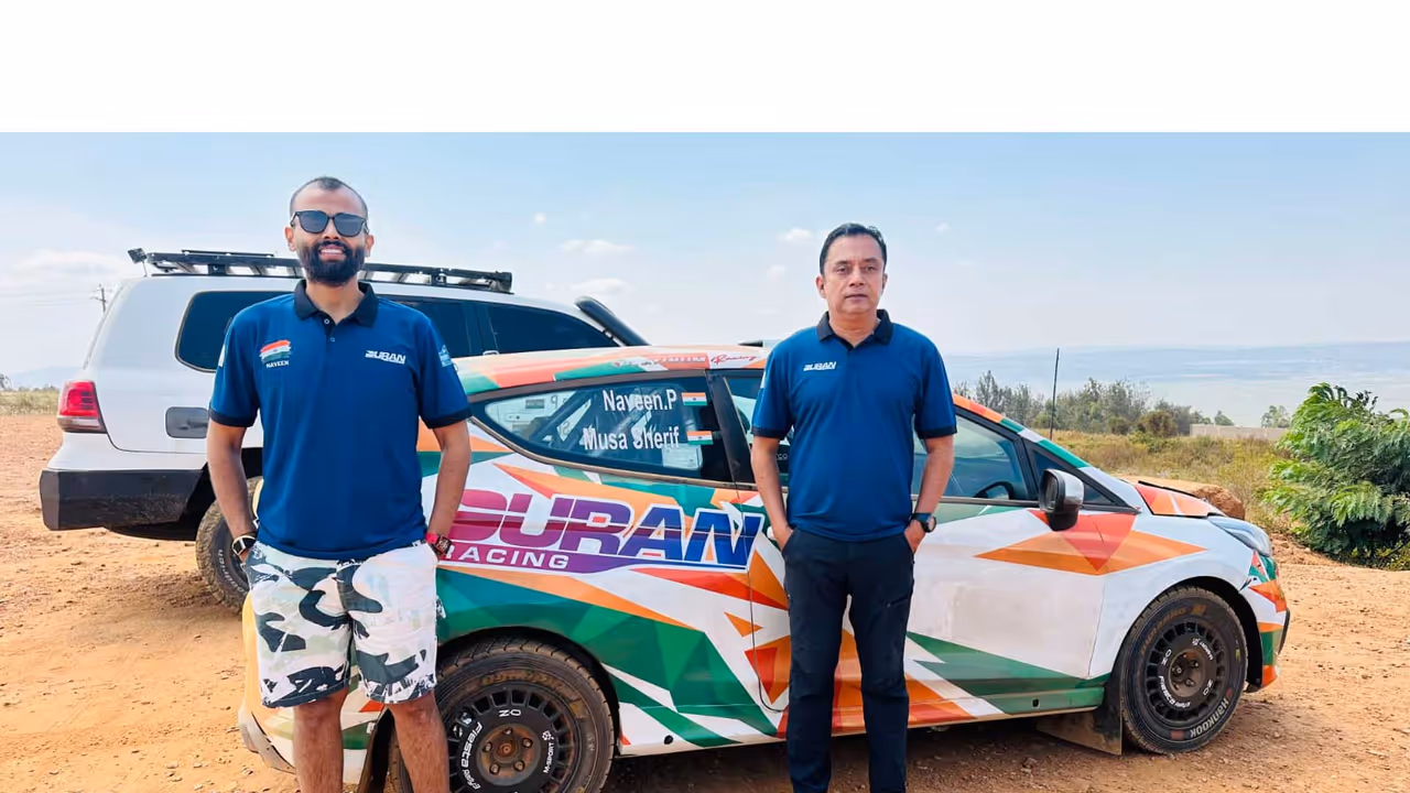 Naveen Puligilla (L) and Musa Sherif at the Rwanda Rally 2026. (Photo: ARC) Naveen Puligilla (L) and Musa Sherif at the Rwanda Rally 2026. (Photo: ARC)