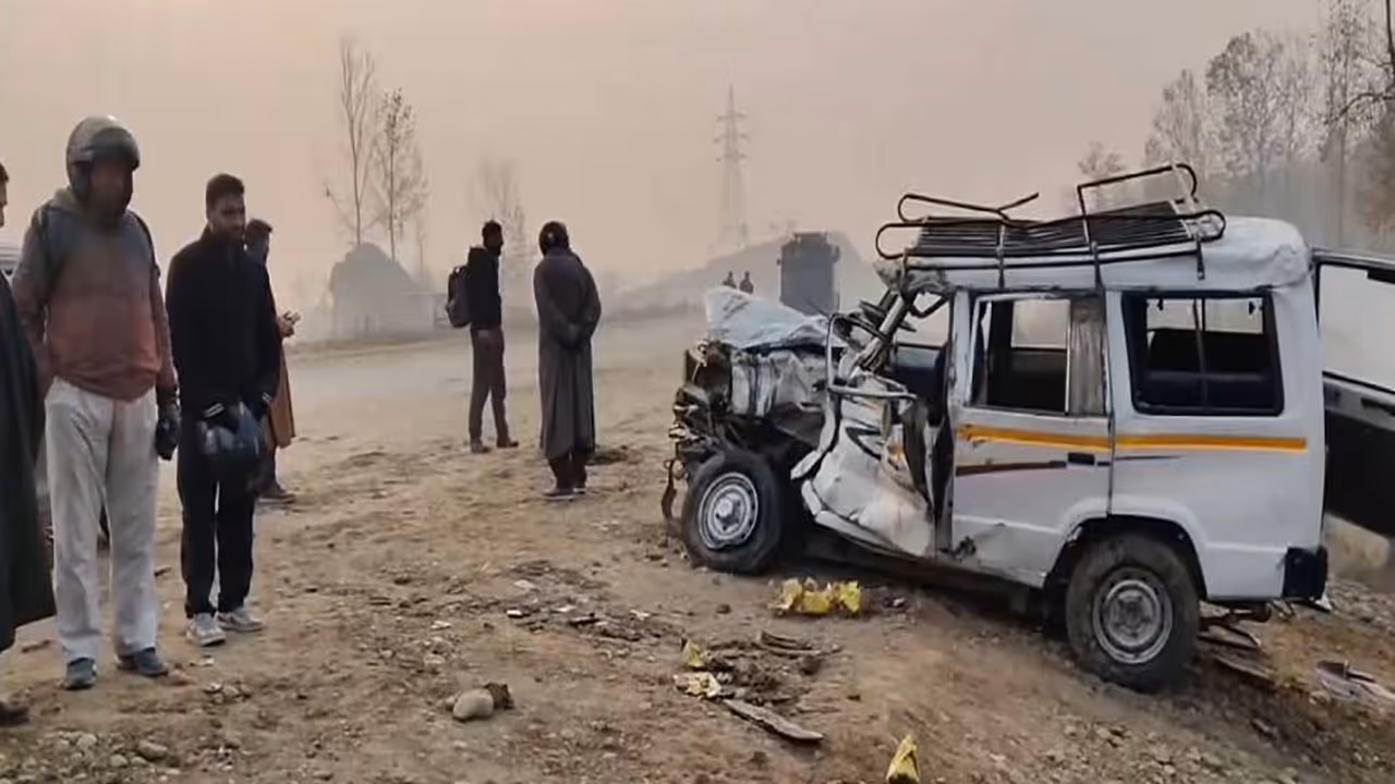 Visual of the crashed four wheeler (Photo/ANI) Visual of the crashed four wheeler (Photo/ANI)