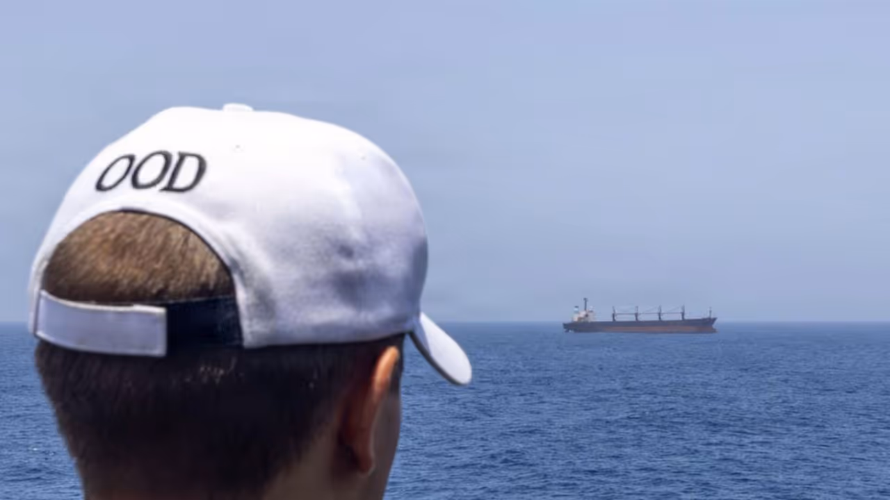 A US Navy Sailor monitors a merchant vessel in the Arabian Gulf (Photo/@CENTCOM) A US Navy Sailor monitors a merchant vessel in the Arabian Gulf (Photo/@CENTCOM)