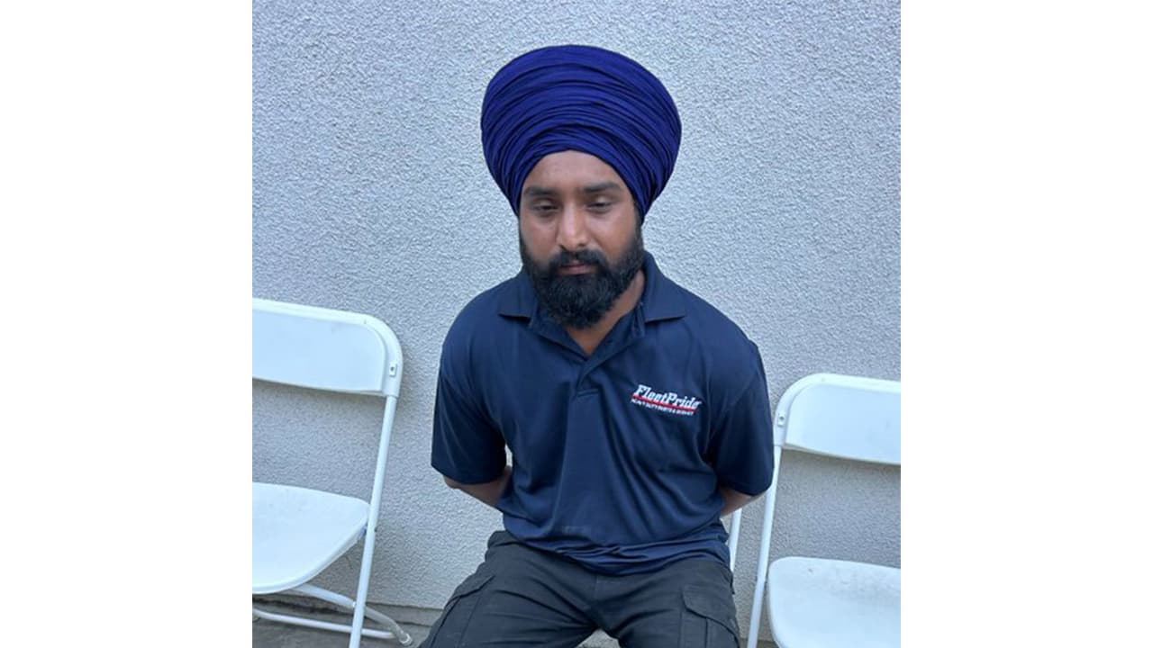 Image of Parminderpal Singh (26) shared by ICE Los Angeles after arrest (Photo/X/@EROLosAngeles) Image of Parminderpal Singh (26) shared by ICE Los Angeles after arrest (Photo/X/@EROLosAngeles)