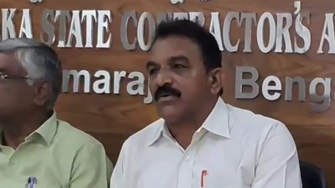 Manjunath, President, Karnataka State Contractors' Association (Photo/ANI) Manjunath, President, Karnataka State Contractors' Association (Photo/ANI)