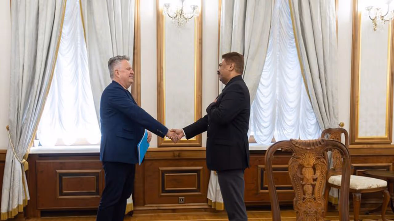 Ukraine’s First Deputy Head of the Office of the President, Sergiy Kyslytsya holds meeting with India’s Ambassador to Ukraine, Anjani Kumar (Photo/X/@SergiyKyslytsya) Ukraine’s First Deputy Head of the Office of the President, Sergiy Kyslytsya holds meeting with India’s Ambassador to Ukraine, Anjani Kumar (Photo/X/@SergiyKyslytsya)