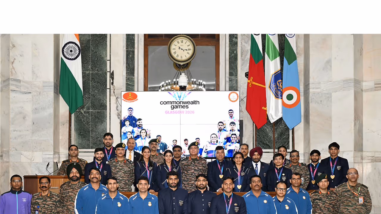 Indian army sportspersons of CWG 2026 with COAS General Dhiraj Seth (Photo: X/ @adgpi) Indian army sportspersons of CWG 2026 with COAS General Dhiraj Seth (Photo: X/ @adgpi)