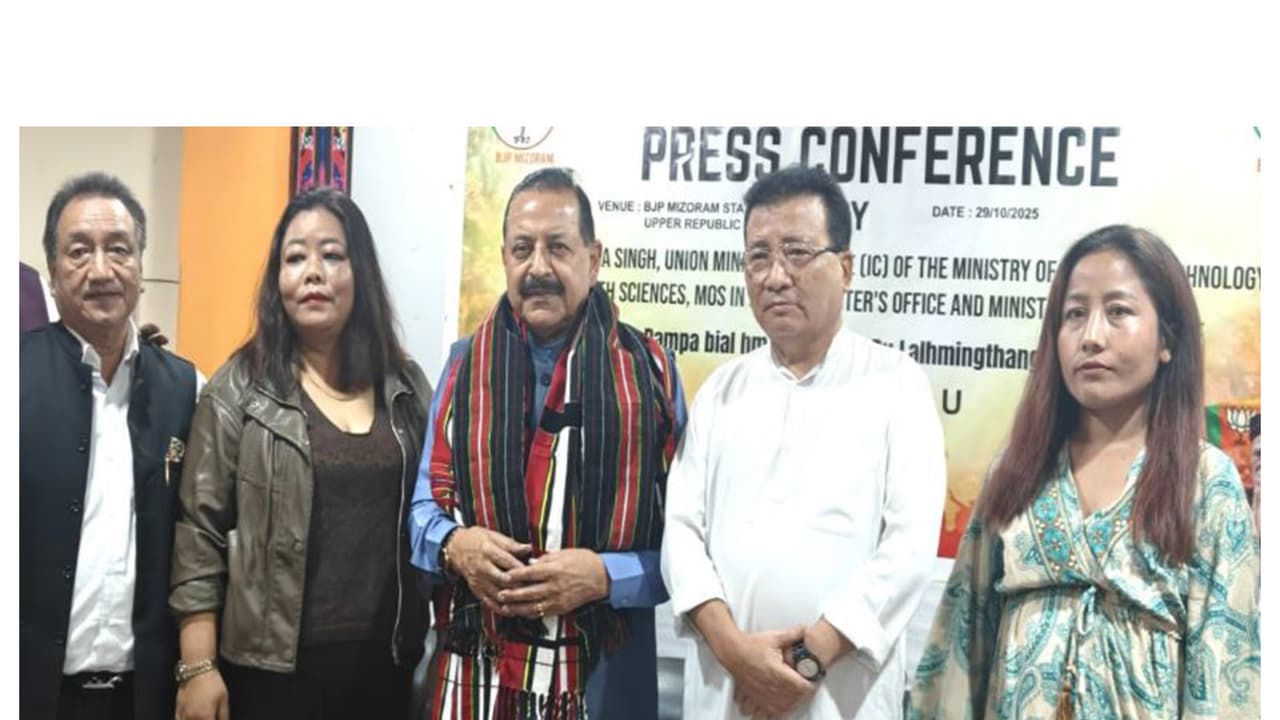 Union Minister Jitendra Singh visits Mizoram (Photo/@DrJitendraSinghX))