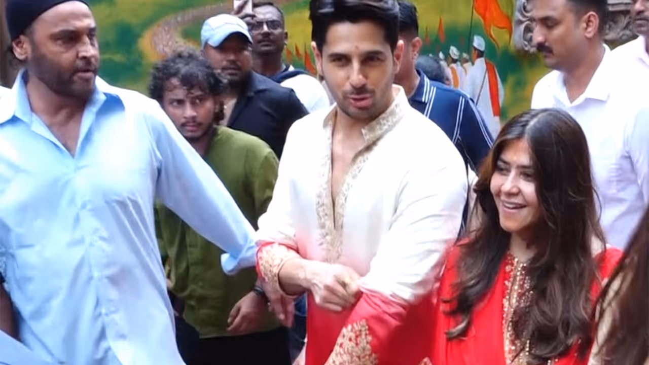 Sidharth Malhotra and Ektaa Kapoor (Image source:ANI) Sidharth Malhotra and Ektaa Kapoor (Image source:ANI)